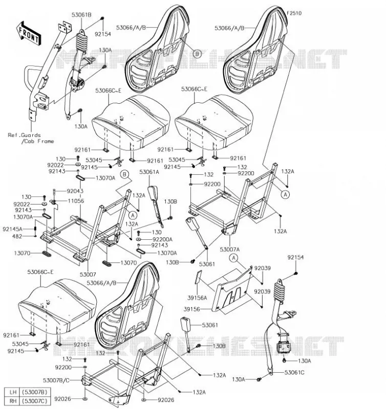 SELLE Kawasaki SSV 800 2019 TERYX 4  KRT800GKF