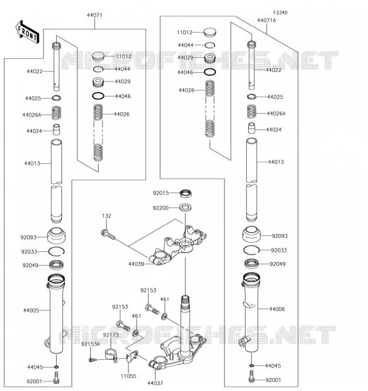 FOURCHE Kawasaki TOUT-TERRAIN 110 2019 KLX110  KLX110CKF