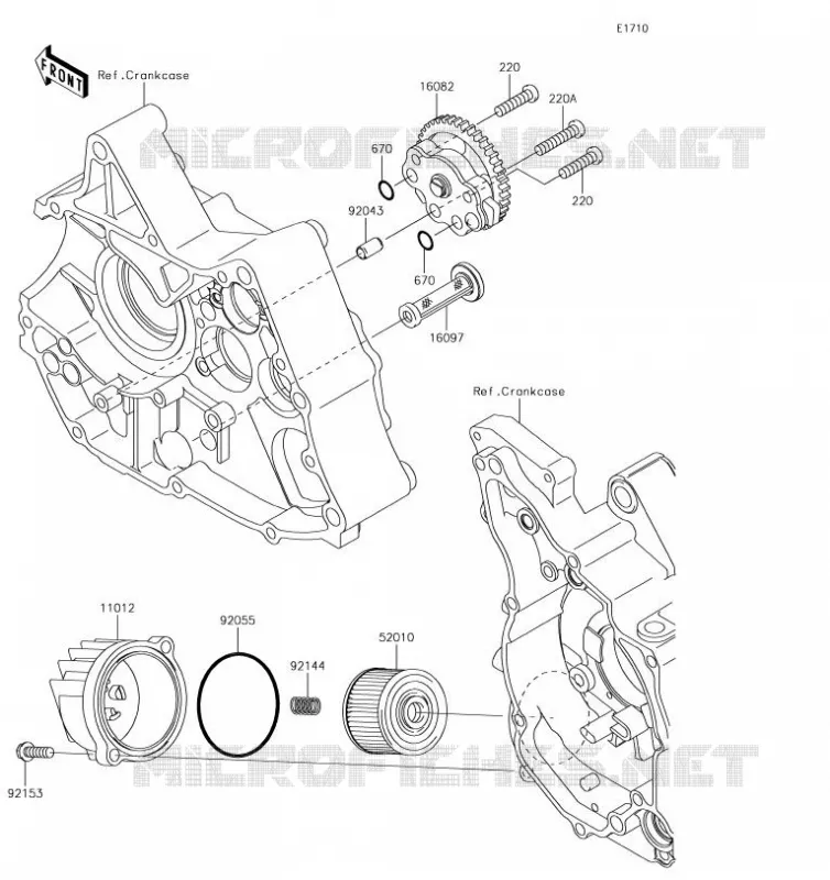 POMPE A HUILE Kawasaki TOUT-TERRAIN 110 2019 KLX110L  KLX110DKF
