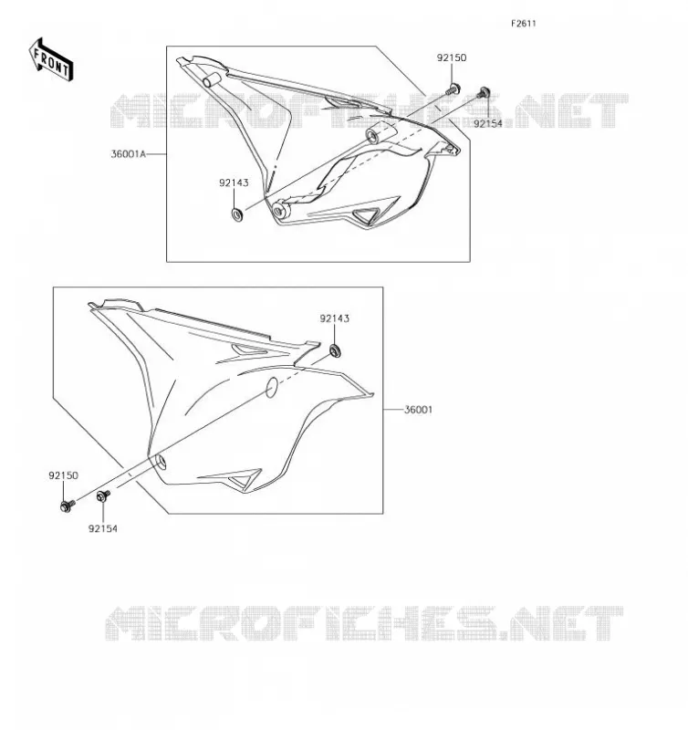 CACHE LAT&Eacute;RAL Kawasaki TOUT-TERRAIN 85 2019 KX85  KX85CKF