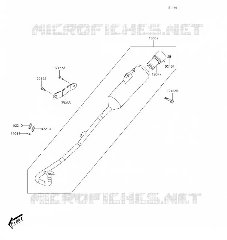 &Eacute;CHAPPEMENT Kawasaki QUAD 50 2020 KFX50  KSF50BLF