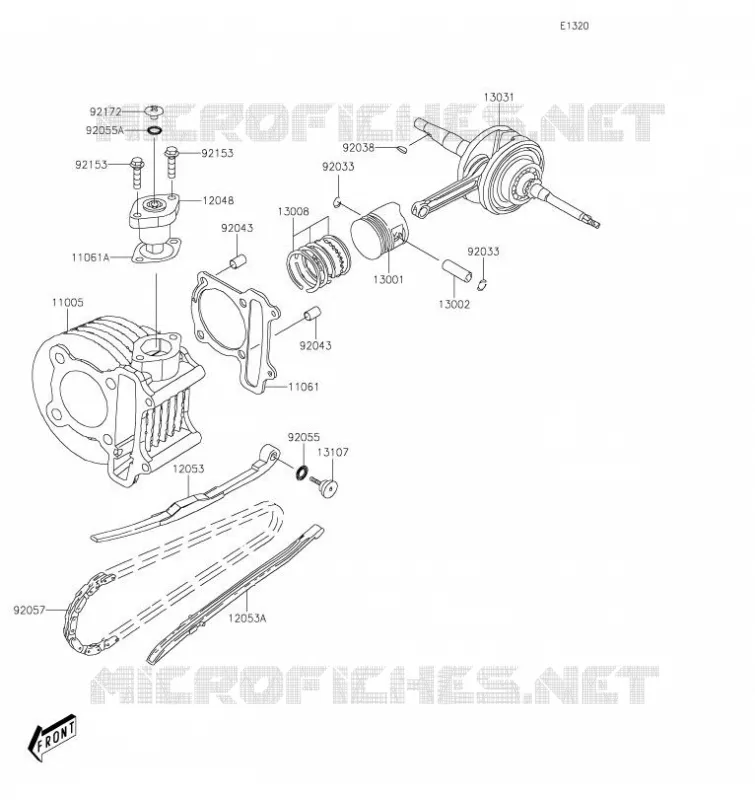 VILEBREQUIN/PISTON Kawasaki QUAD 90 2020 KFX90  KSF90ALF