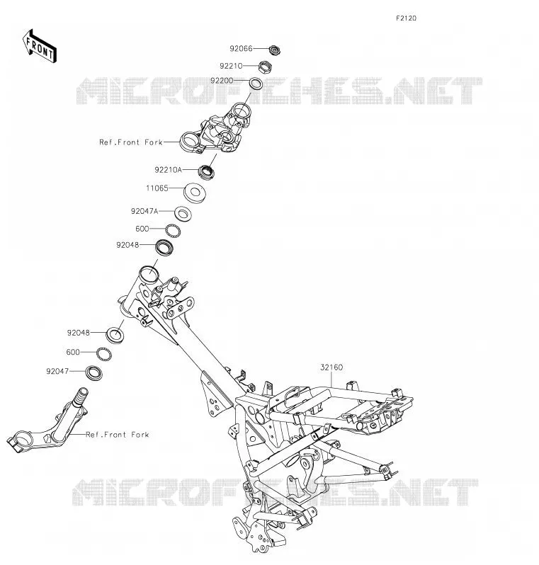 CH&Acirc;SSIS Kawasaki MOTOS 125 2020 Z125 PRO  BR125JLF