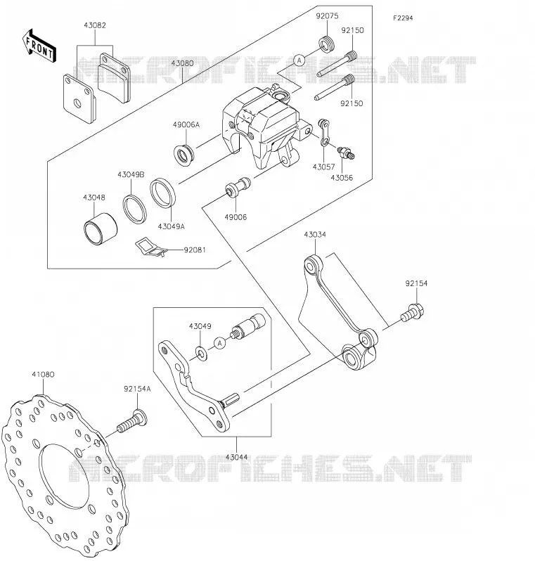 FREIN ARRIERE Kawasaki MOTOS 125 2020 Z125 PRO  BR125JLF