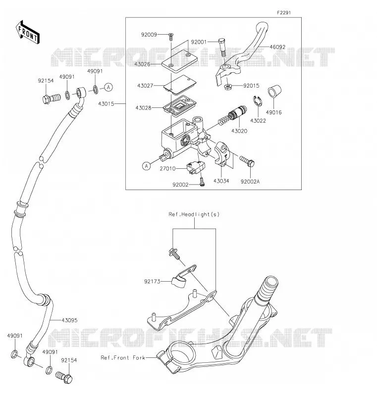 MAITRE CYLINDRE AV Kawasaki MOTOS 125 2020 Z125 PRO  BR125JLF
