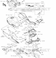 CACHE LAT&Eacute;RAL/GARDE CHAINE pour Kawasaki Z125 2020