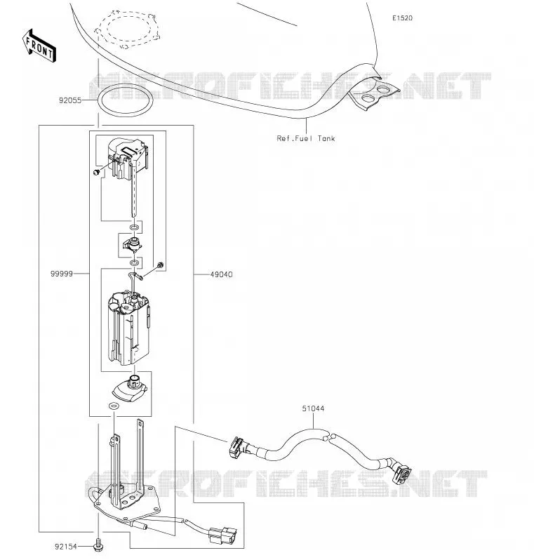 POMPE A ESSENCE Kawasaki MOTOS 800 2020 W800 STREET  EJ800BLF