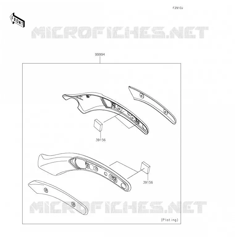 Accessory(Fender Strut Cover) Kawasaki MOTOS 650 2020 VULCAN S  EN650CLF