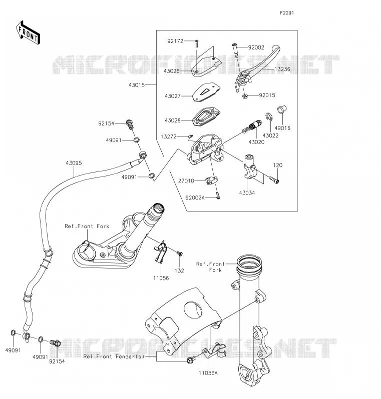 MAITRE CYLINDRE AV Kawasaki MOTOS 650 2020 VULCAN S  EN650CLF