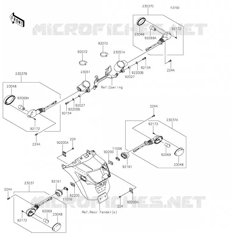 CLIGNOTANTS Kawasaki MOTOS 650 2020 VULCAN S  EN650CLF