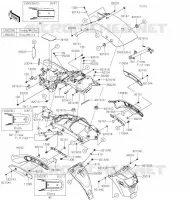 GARDE BOUE ARRI&Egrave;RE pour Kawasaki VULCAN S ABS CAFE 2020