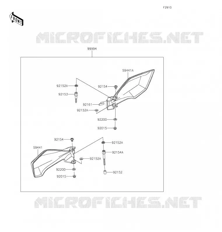 Accessory(Hand Guard) Kawasaki MOTOS 300 2019 VERSYS-X 300  KLE300BKF