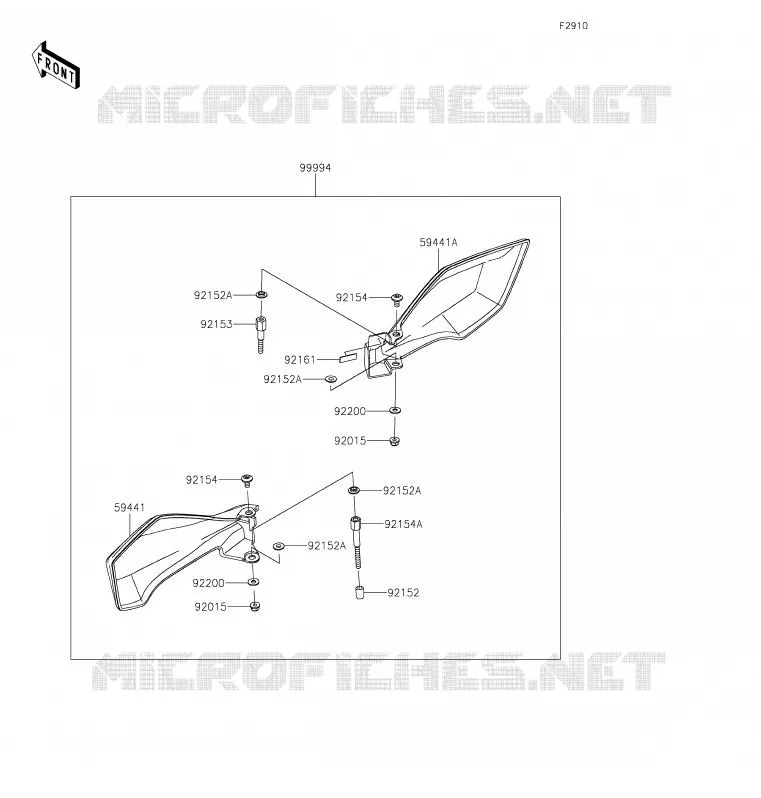 Accessory(Hand Guard) Kawasaki MOTOS 300 2019 VERSYS-X 300  KLE300CKF