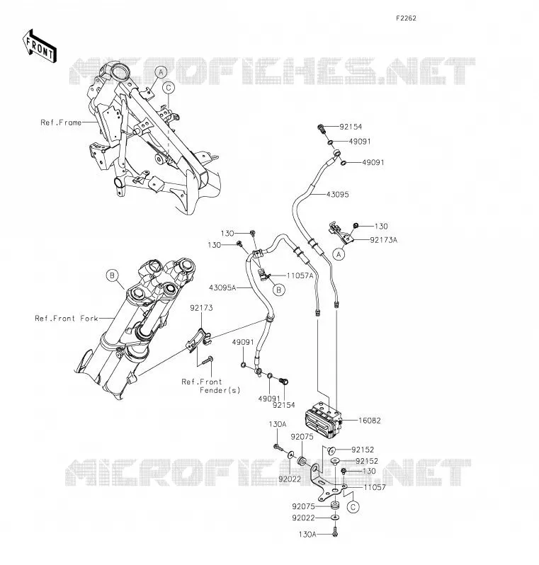 DURITE DE FREIN Kawasaki MOTOS 300 2019 VERSYS-X 300  KLE300CKF