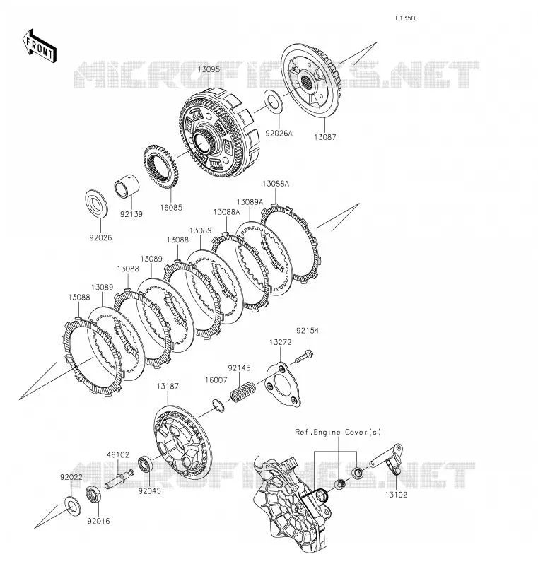 EMBRAYAGE Kawasaki MOTOS 300 2019 VERSYS-X 300  KLE300CKFA