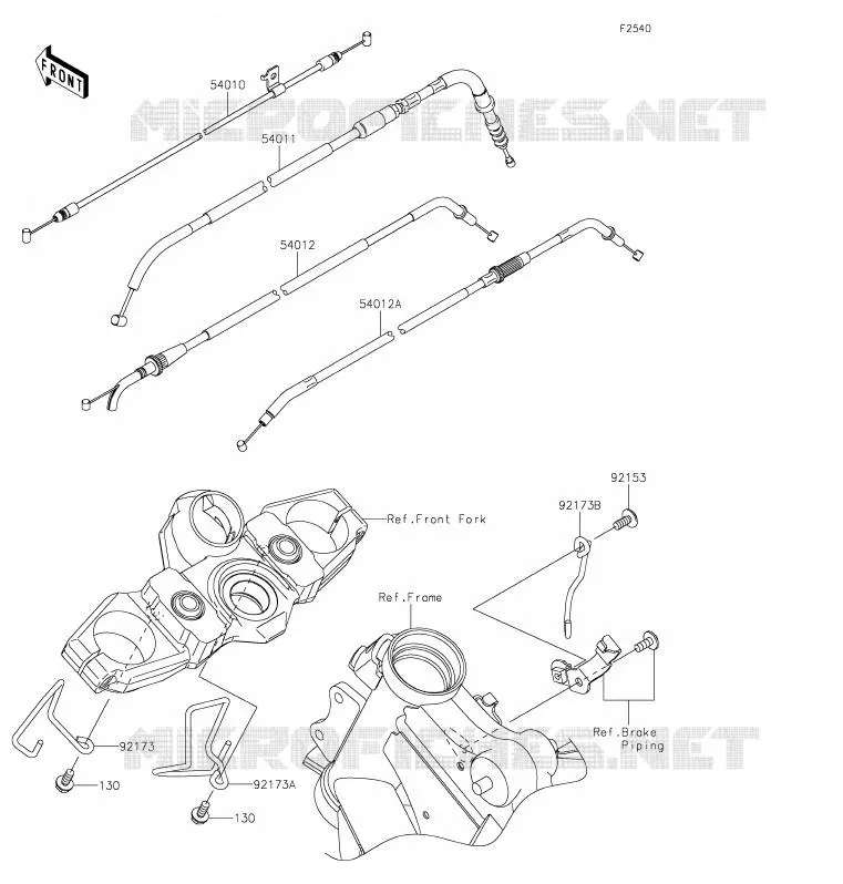 CABLES Kawasaki MOTOS 650 2020 VERSYS 650  KLE650FLF
