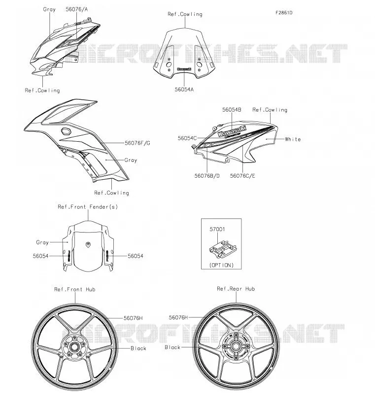 STICKER(WHITE) Kawasaki MOTOS 650 2020 VERSYS 650  KLE650FLF