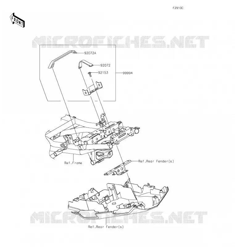 ACCESSOIRE (SUPPORT ANTIVOL U) Kawasaki MOTOS 650 2020 VERSYS 650  KLE650FLF