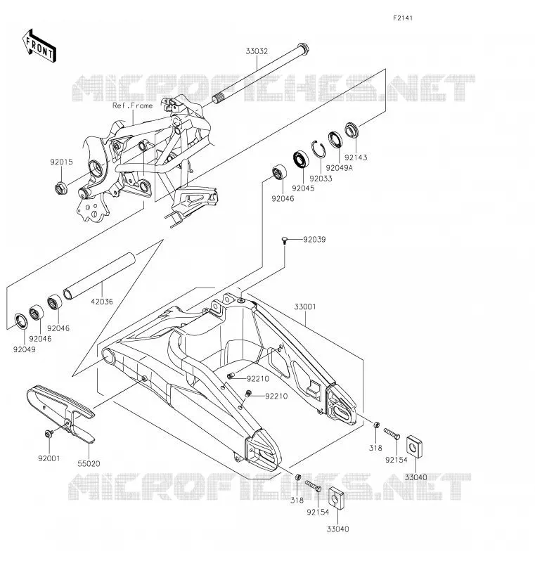 BRAS OSCILLANT Kawasaki MOTOS 650 2020 VERSYS 650  KLE650FLF
