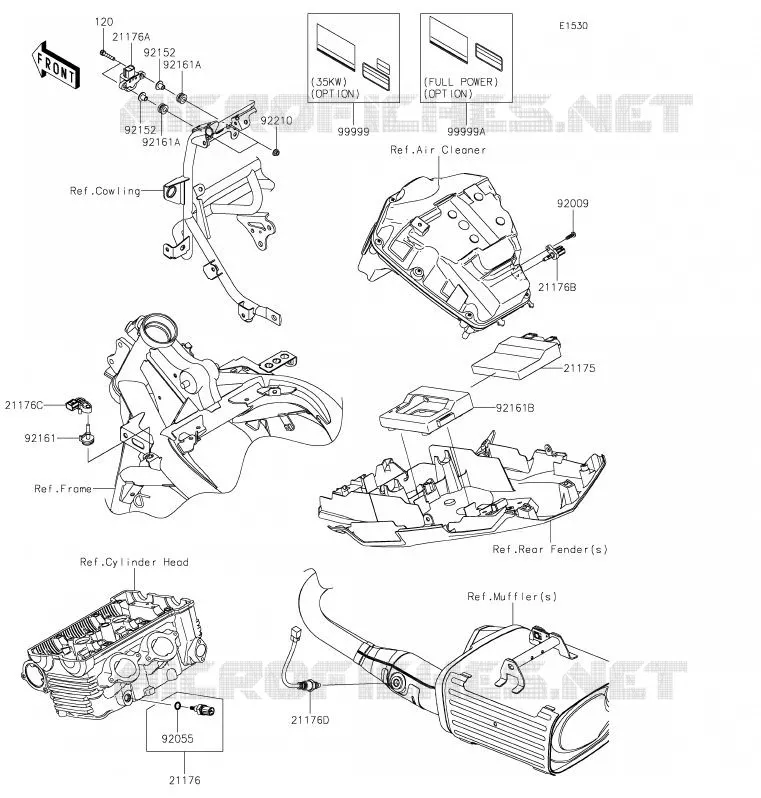 INJECTION CARBURANT Kawasaki MOTOS 650 2020 VERSYS 650  KLE650FLF