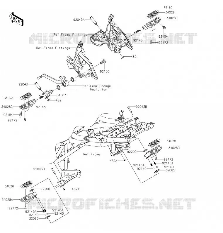 REPOSE PIED Kawasaki MOTOS 650 2020 VERSYS 650  KLE650FLF