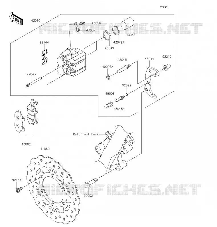 FREIN AVANT Kawasaki TOUT-TERRAIN 230 2020 KLX230  KLX230BLF