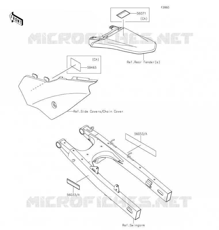 LABEL Kawasaki TOUT-TERRAIN 230 2020 KLX230  KLX230BLF