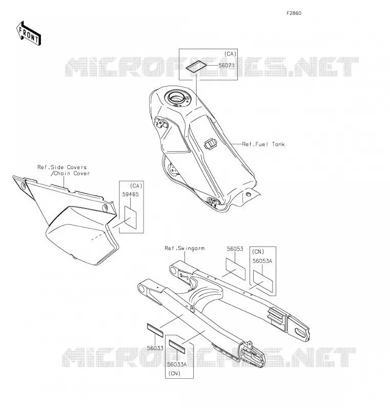 LABEL Kawasaki MOTOS 250 2020 KLX250  KLX250SLF