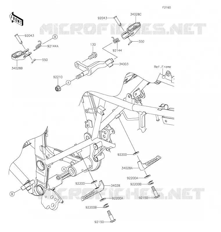 REPOSE PIED Kawasaki MOTOS 250 2020 KLX250  KLX250SLF