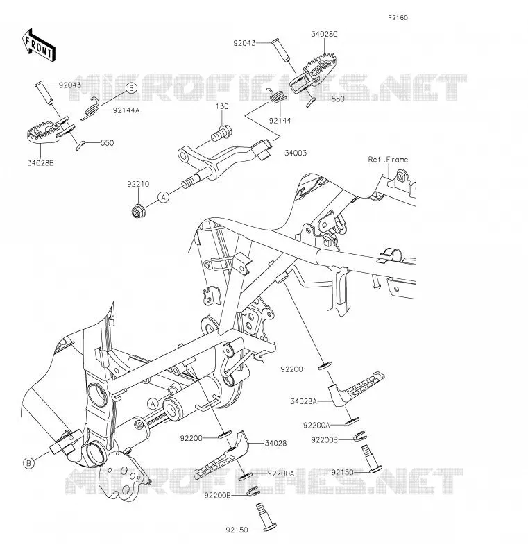 REPOSE PIED Kawasaki MOTOS 250 2020 KLX250  KLX250SLFA