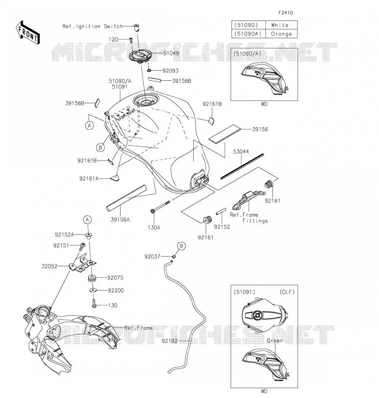 RESERVOIR CARBURANT Kawasaki MOTOS 1000 2020 VERSYS 1000  KLZ1000CLF