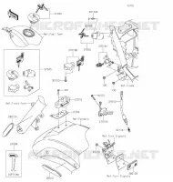 CONTACTEUR SERRURE/R&Eacute;FLECTEUR pour Kawasaki VULCAN 900 CLASSIC 2020