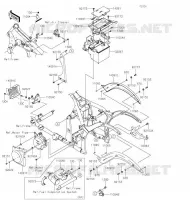 PIECE DE CADRE (COUVERTURE) pour Kawasaki VULCAN 900 CLASSIC 2020
