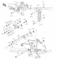 SUSPENSION/AMORTISSEUR pour Kawasaki VULCAN 900 CLASSIC 2020