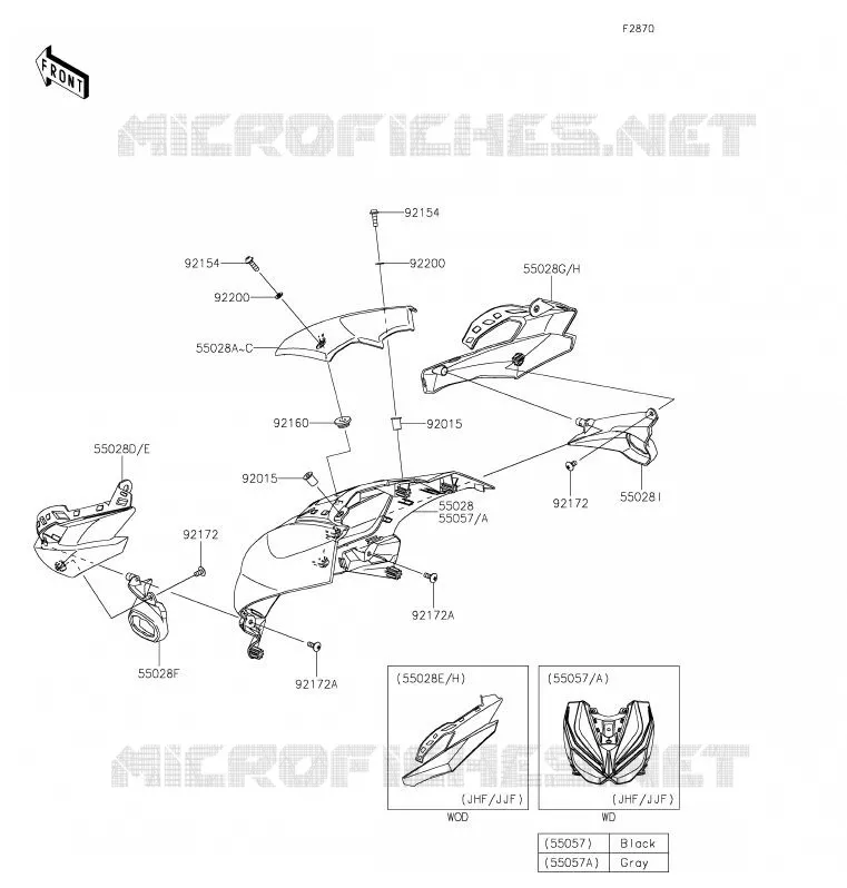 CARENAGE(SUPERIEUR) Kawasaki MOTOS 1000 2020 Z1000 R EDITION  ZR1000JLF
