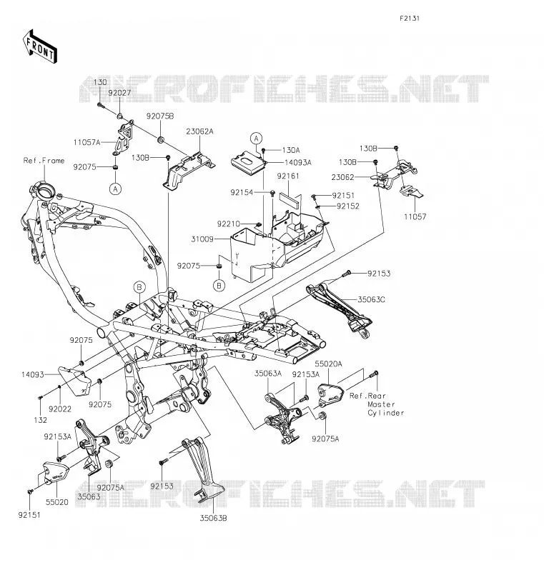PIECE DE CADRE (COUVERTURE) Kawasaki MOTOS 900 2020 Z900RS  ZR900CLF
