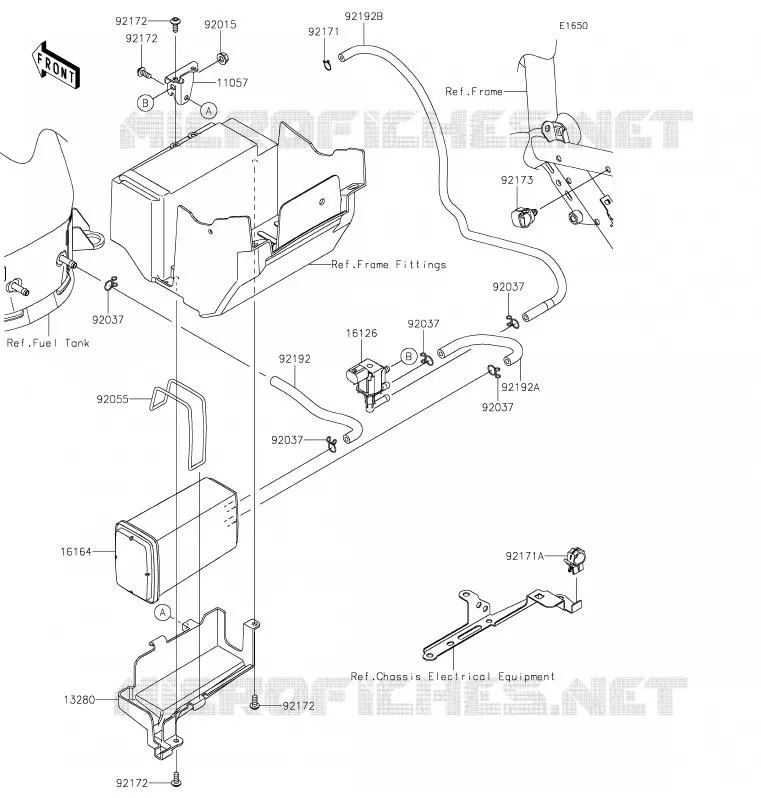 SYSTEME D'EVAPORATION CARBURANT Kawasaki MOTOS 900 2020 Z900  ZR900HLF
