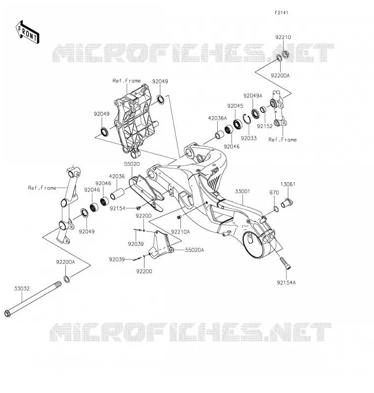 BRAS OSCILLANT Kawasaki MOTOS 1000 2019 NINJA H2R  ZX1000YKF