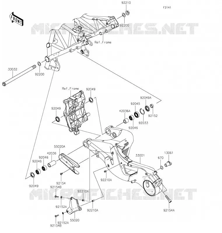 BRAS OSCILLANT Kawasaki MOTOS 1000 2020 NINJA H2 SX  ZX1002ALF