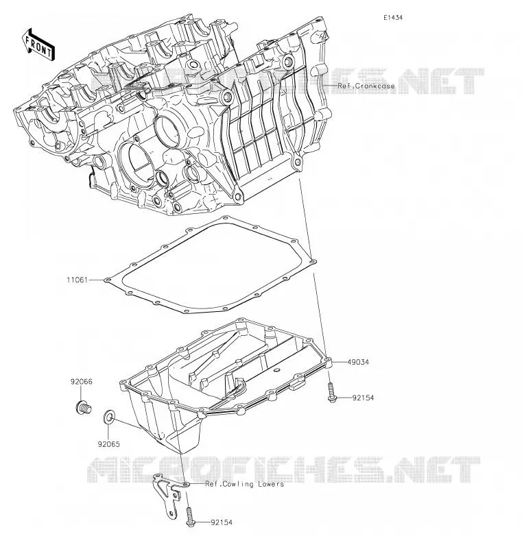 CARTER INFERIEUR Kawasaki MOTOS 1000 2020 NINJA H2 SX  ZX1002ALF