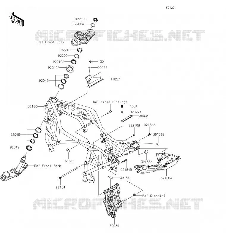 CH&Acirc;SSIS Kawasaki MOTOS 1000 2020 NINJA H2 SX  ZX1002ALF