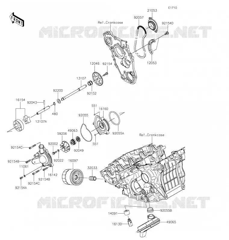 POMPE A HUILE Kawasaki MOTOS 1000 2020 NINJA H2 SX SE  ZX1002BLF