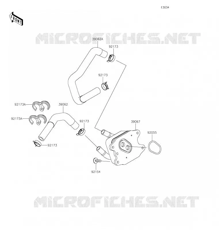 RADIATEUR D'HUILE Kawasaki MOTOS 1000 2020 NINJA H2 SX SE  ZX1002BLF