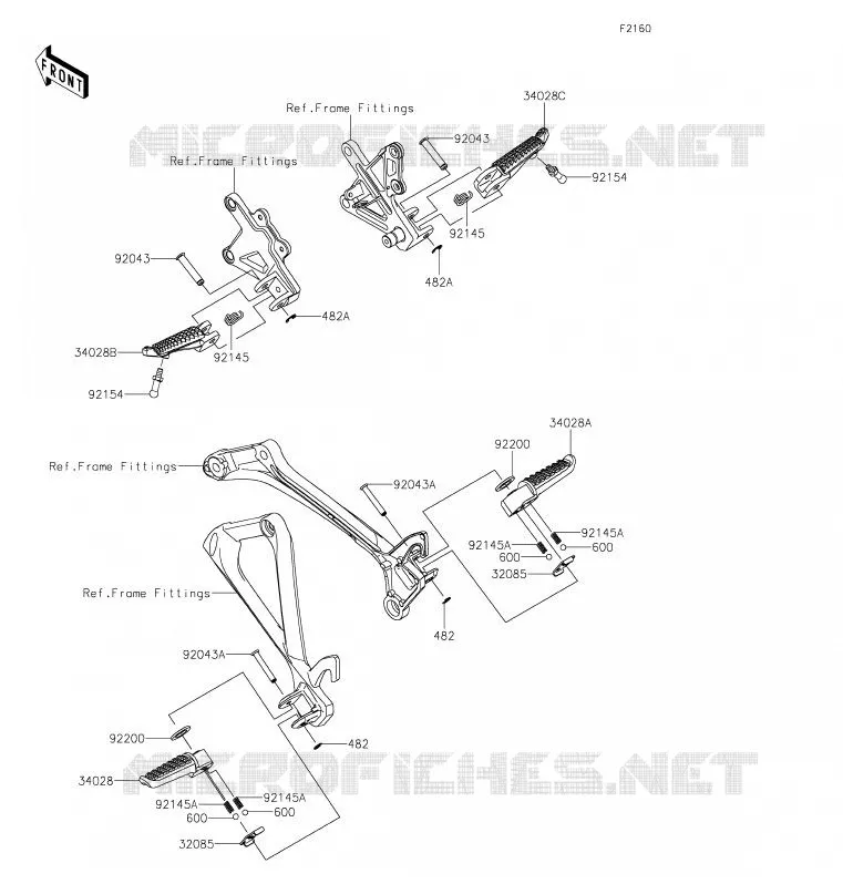 REPOSE PIED Kawasaki MOTOS 1000 2020 NINJA ZX-10R  ZX1002ELFA