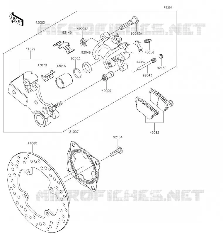 FREIN ARRIERE Kawasaki MOTOS 1000 2020 NINJA ZX-10R  ZX1002FLFA