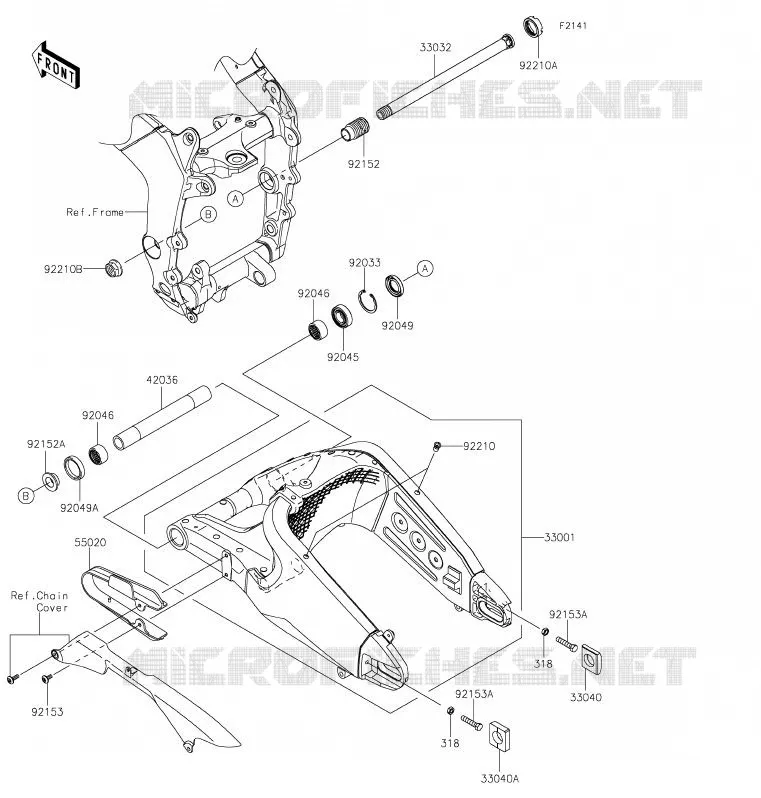 BRAS OSCILLANT Kawasaki MOTOS 600 2019 NINJA ZX-6R  ZX600RKF