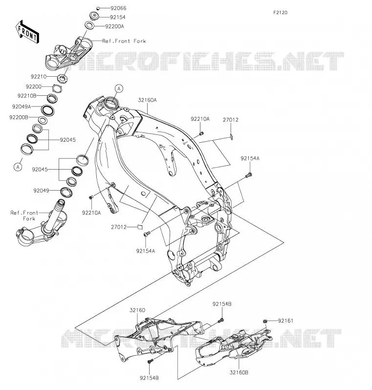 CH&Acirc;SSIS Kawasaki MOTOS 600 2020 NINJA ZX-6R  ZX636HLF
