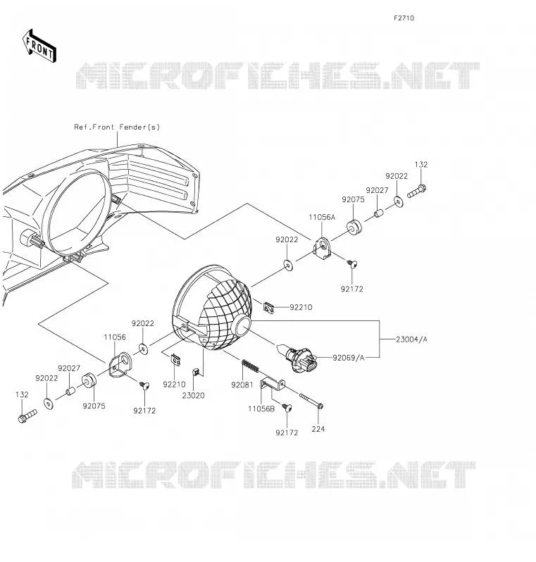 OPTIQUE(S) Kawasaki SSV 1000 2020 MULE PRO-DXT  KAF1000BLF