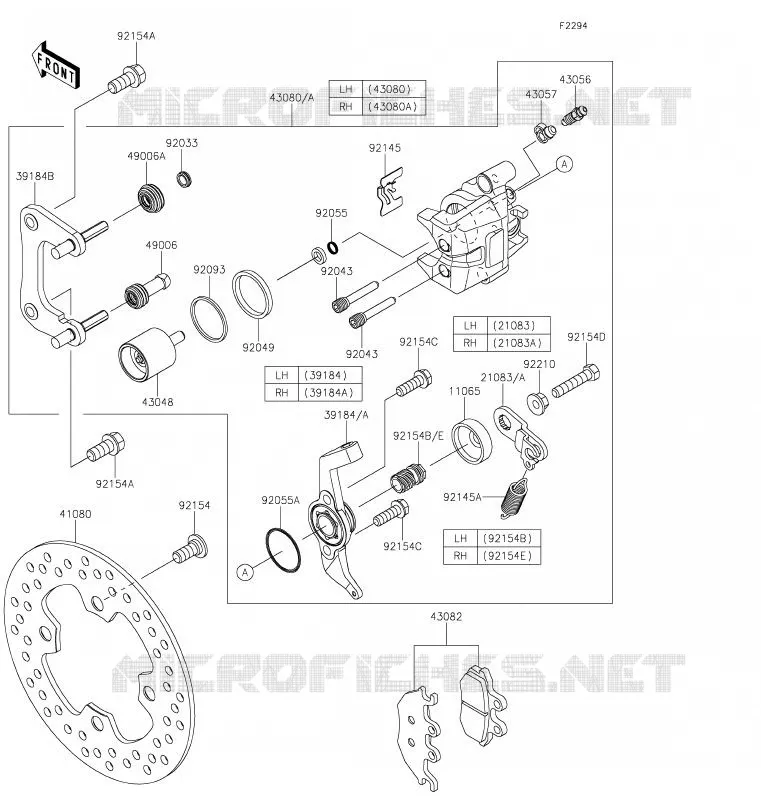 FREIN ARRIERE Kawasaki SSV 1000 2020 MULE PRO-DX  KAF1000ELF