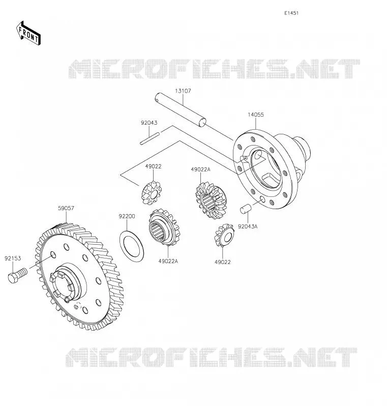 DIFFERENTIEL Kawasaki SSV 400 2020 MULE SX  KAF400JLF
